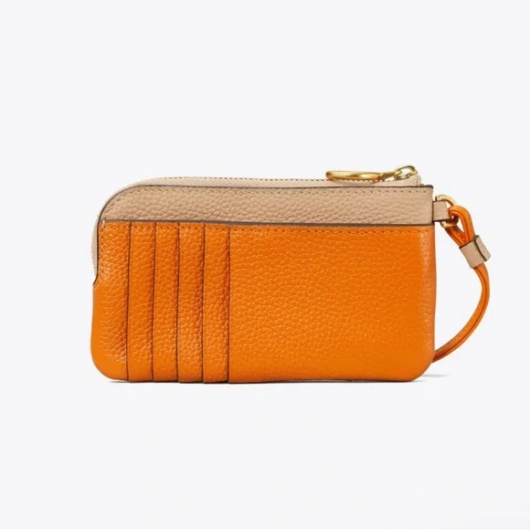 Tory Burch PERRY BOMBÉ COLOR-BLOCK TOP-ZIP CARD CASE - Picture 2 of 13